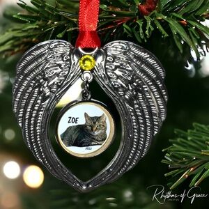 Heavenly Angel Wings Memorial Ornament – Custom Keepsake for Cherished Memories